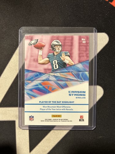 2022 Panini NFL Player of the Day Carson Strong #60 - Picture 2 of 2