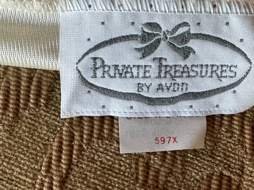Vintage Private Treasure By Avon Luxus Camisole Elfenbein & Spitzenbesatz Größe XL - Bild 8 von 9