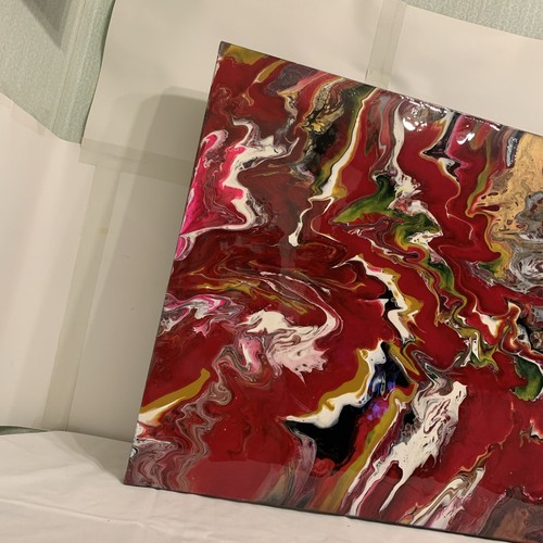 Original Acryl Gemälde auf Leinwand Größe 30x40 Pouring Fluid Abstrakt Wandbild - Bild 2 von 22