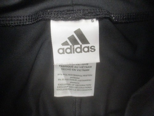 ADIDAS Size S (7/8) Girls Black/Pink Stretch Pull On Athletic Gym Leggings 692 - Picture 5 of 8