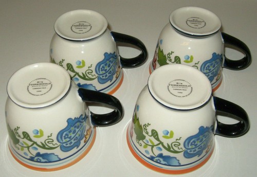 TAZA DE TÉ CAFÉ GRES CARNIGAN UMBRAL 4 PIEZAS IMPRESIÓN PAISLEY - Imagen 2 de 2