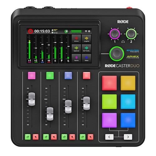Estación de estudio de producción de audio Rode Rodecaster Duo + micrófono podmic + cable - Imagen 2 de 9