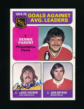 1975 Topps Goals Against Avg. Leaders #213 Rogie Vachon signed auto autograph