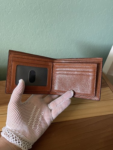 Braune braune Herren-Geldbörse aus echtem Leder 4x4,5"" handgefertigt 501627 - Bild 2 von 9