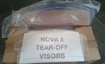 5 packs of 6 tear off VISORS SCORPION SHOT SAND BLAST HELMET