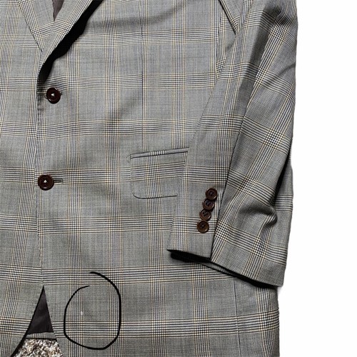 Brooks Brothers Golden Fleece Windowpane Brown Blazer Loro Piana Mens Size 42R - Picture 3 of 11