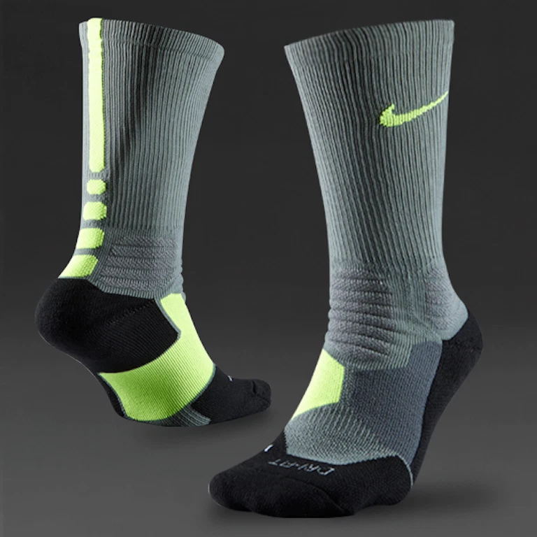 NIKE Hyper Elite Basketball Crew Socks Grey / Women 4-6 Youth 3Y -5Y SMALL | eBay