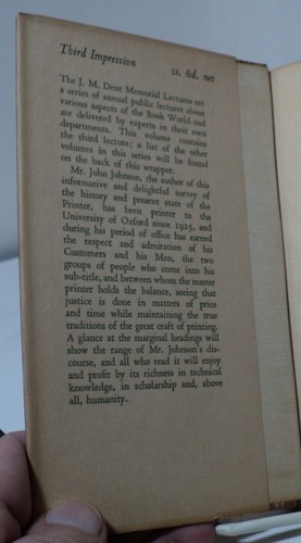 The Printer - His Customers and His Men by John Johnson - Dent - 1936 - pwe16b - Picture 2 of 2