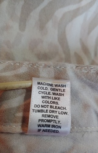 Cato Pants Womens 20 Casual Stretch Pockets Zipup Tappered Legs Beige Print - Picture 5 of 8