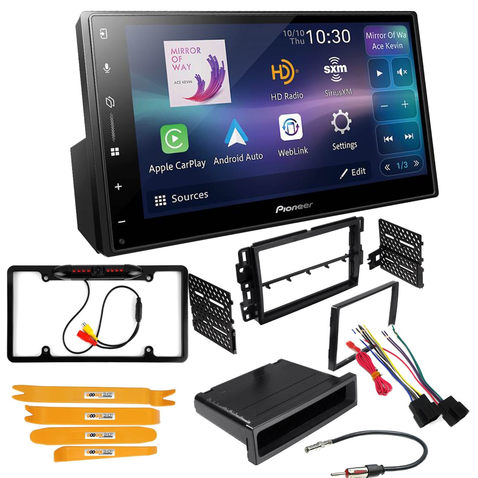 Стереоприемник Apple CarPlay Pioneer DMH-2000NEX 6.8 для GMC Sierra 2007-2013 годов выпуска
