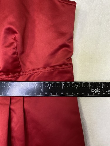 BURBERRY OF LONDON RED SLEEVELESS DRESS SZ 6 FULLY LINED HOLIDAY PARTY CLEANED - Picture 4 of 11