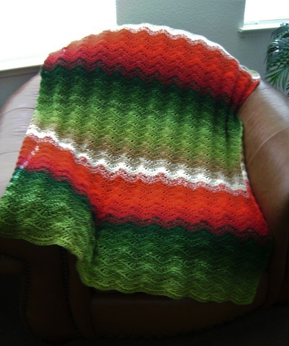 NEW HAND CROCHET CHRISTMAS MULTI COLOR AFGHAN LAP BLANKET THROW - Picture 9 of 9