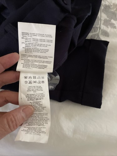 Elsy Girl Skinny Blue Leggings Adjustable Waistband Made In Italy - Picture 9 of 12