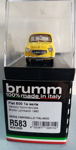 BRUMM 1/43 FIAT 600 1à SERIE BRODO LOMBARDI 1960   R583 - Foto 3 di 3