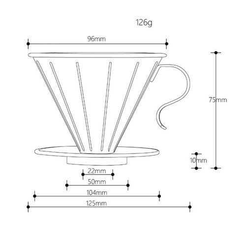 Coffee Dripper Cone Coffee Drip Filter Cup Permanent Pour Over Coffee Maker - Bild 10 von 11