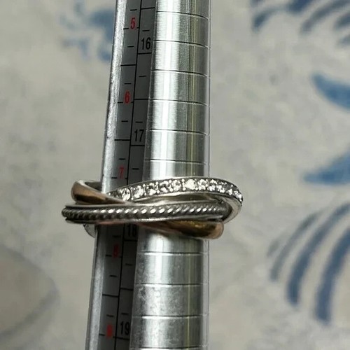 Brighton Neptune's Rings Silver Plated Crystals Layered Stacking Two-tone - Picture 2 of 16