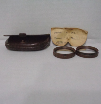 VTG Carl Zeiss Jena Proxar 1 X 28.5mm Close Up Lens Set Rollei TLR Germany EUC