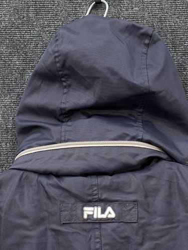 Vintage FILA Mens XL Full Zip Padded Coat Jacket Colourblock Hooded Pockets - Picture 22 of 24