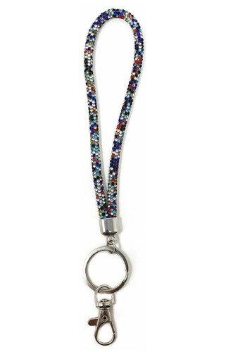 Full Bling Strass Handgelenk Schlüsselanhänger für Schlüssel Handtasche Brieftasche Ausweis Ausweis Halter - Bild 32 von 35