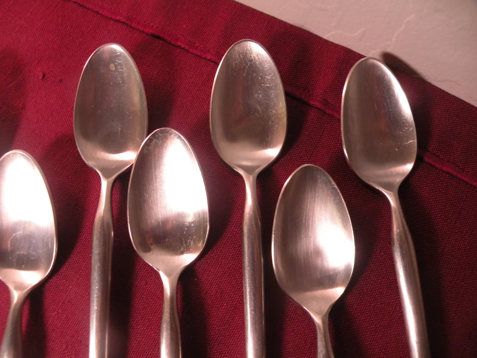 Juego de 8 cucharaditas POLYNESIAN SRI Stanley Roberts punta marrón inoxidable MCM 6 1/4" Foto 3 de 4