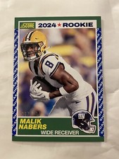 2024 Score- Malik Nabers Rookies Blue Showcase Throwback #067/100 (RC) NY Giants