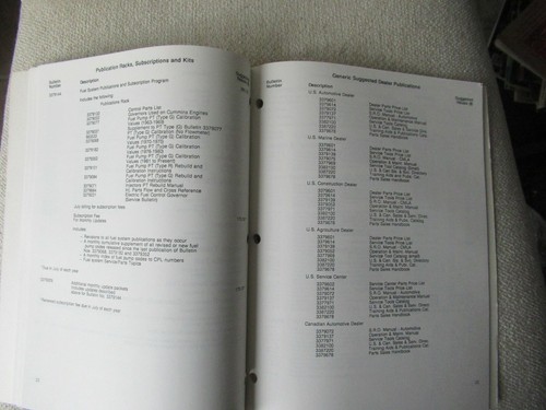 1986 Cummins engine publications and training aids price list manual - Picture 7 of 9