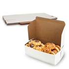 MT Products White Cookie Box - 10" x 6" x 3.5" Bakery Boxes No-Window Pack of 15