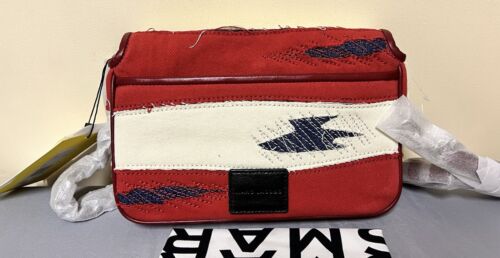 NWT Marc Jacobs American J Shoulder Bag - Red Denim/Multicolor MSRP $450 On Sale - Picture 2 of 14