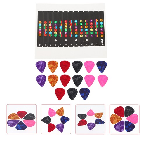 3 Sets Gitarrenaufkleber -Pick -Set Für Gitarrennoten Griffbrett - Afbeelding 2 van 12