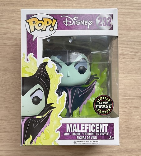 Funko Pop Disney Dornröschen Maleficent Flames GITD CHASE #232 + Protector