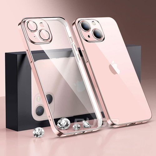 Funda Transparente Delgada Suave TPU Chapada en Cristal para iPhone 16 15 14 13 12 11 Pro - Imagen 85 de 88
