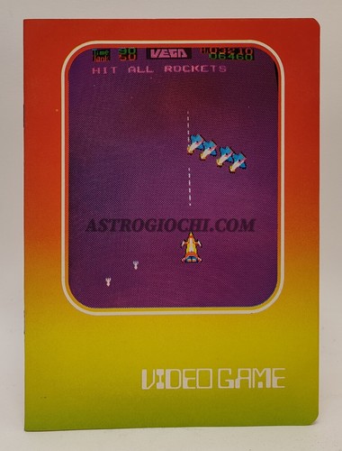 QUADERNO RIGHE A5 VIDEOGAME ASTEROIDS VEGA RETRO VINTAGE GAME '80 NEW NEVER USED - Picture 1 of 4