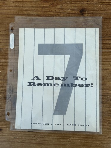 "A Day To Remember "June 8, 1969 Mickey Mantle Day 33 1/3 rpm w/original jacket - Picture 7 of 7