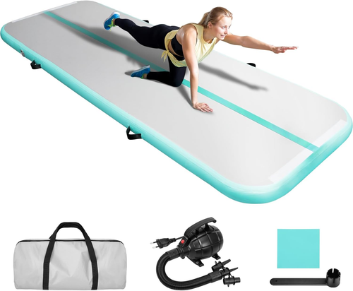 Inflatable Air Gymnastics Mat 10Ft/13Ft/16Ft/20Ft Training Mats 4 Inches Thick G - Picture 7 of 12