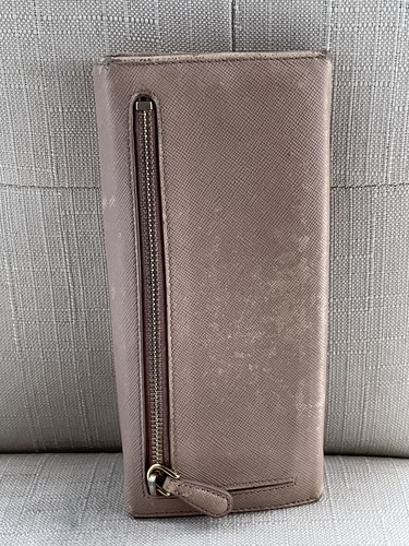 Prada Women Clutch Wallet Pink Leather Wristlet Card Holder Purse Made In Italy - Picture 3 of 13