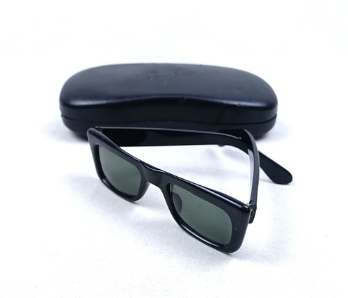 Unique Vintage Squared Sunglasses 1950s Italy Rome Very Rare Classic Black - Picture 6 of 18
