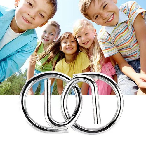 8Pcs Metal Wire Puzzle Set IQ Test Brain Teaser Mind Puzzle Game For Adults Kids - Picture 11 of 15