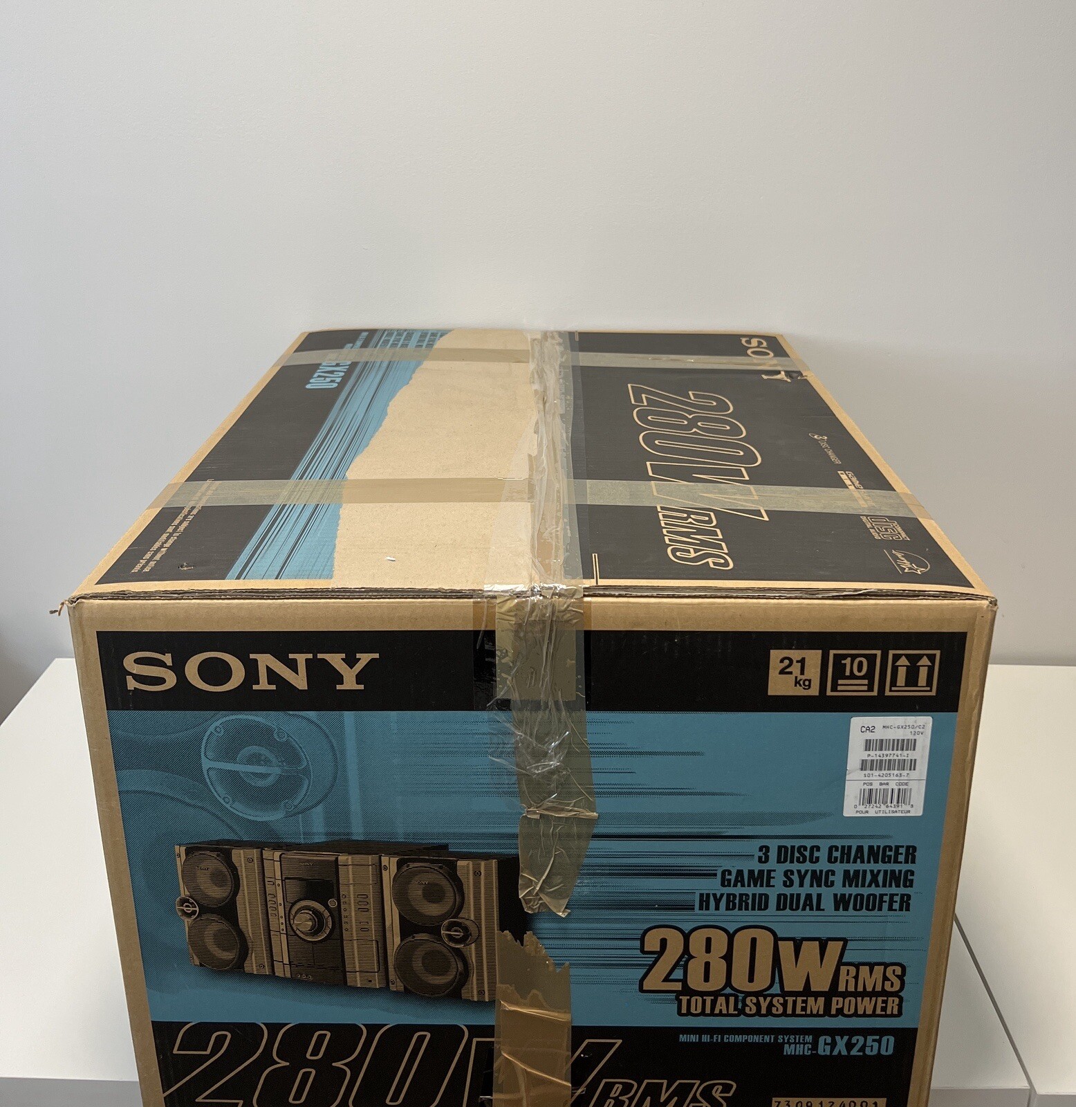 Sony MHCGX250 Mini HiFi System 3 Disc Dual Cassette NEW Open Box Old
