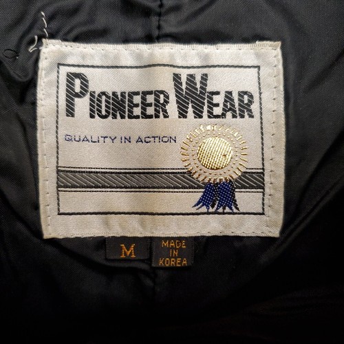 Vintage Pioneer Wear Sweater Womens Size M Black Suede Leather Fringe Western - Picture 10 of 12