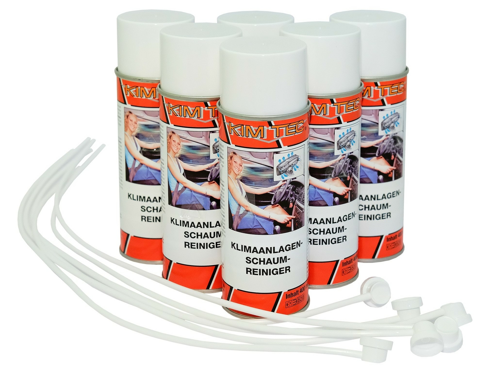 Klimaanlagenreiniger Schaum 6x400ml Geruchsstop für Klimaanlagen KimTec