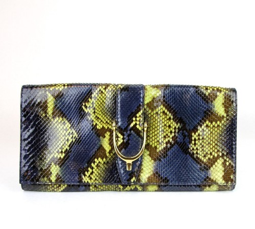 $2400 New Authentic Gucci Soft Stirrup Python Clutch Evening Bag Large 304719 - Picture 28 of 53