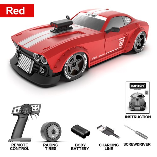 Kamtom RC 4WD Car 2.4G 1/32 Double Wheel Replace ESP Gyro High Speed Racing Car - Picture 11 of 12
