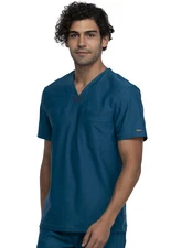 Caribbean Cherokee Scrubs Form Mens V Neck Top CK885 CAR