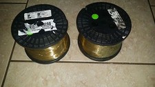 BRASS WIRE 2 SPOOLS 10.44 LBS EACH DIA .0057 80/20 ALLOY "DAMAGED AS IS"