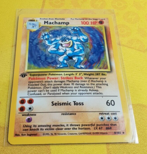 Machamp #8 - 8/102 Base Set - Holographic Pokemon Card - Picture 1 of 4