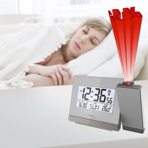 Technoline WT 538 Silber Wecker mit Uhrzeit-Projektion Uhr Alarm - Bild 3 von 3