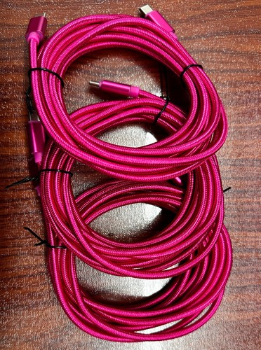 3 Pack 10FT USB-C to USB-C Cable Fast Charge Type C Charging Cord Charger Rapid - Picture 5 of 16