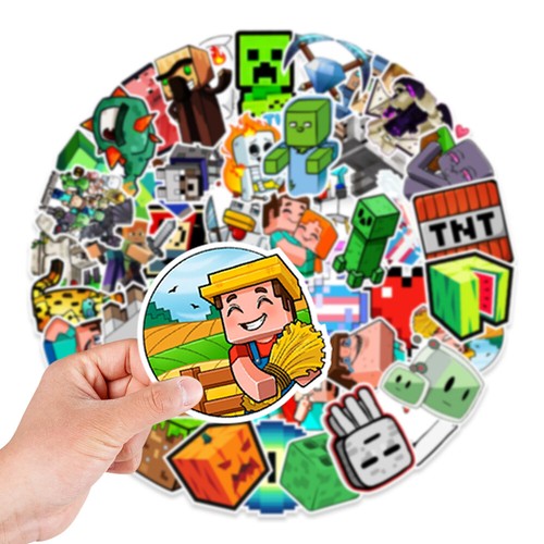 50pcs Waterproof Vinyl Stickers Minecraft Video Game Luggage Phone Laptop Fridge - 第 5/6 張圖片