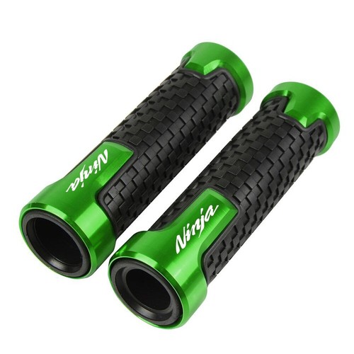CNC Handlebar Hand Grips Bar For Kawasaki Ninja 250 300 400 650 1000 H2 H2R 250R - Foto 4 di 28