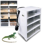 8Pc Reptile Breeding Cabinet Insect Spider Pet Lizard Cage Feed Box w/Hygrometer